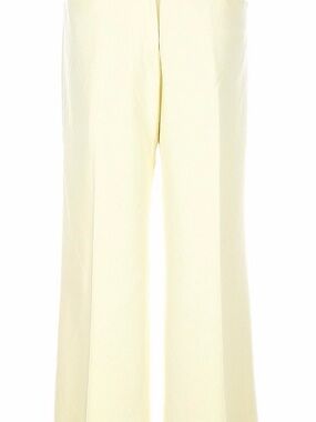 Tahari Pale Cream Wide-Leg Trousers